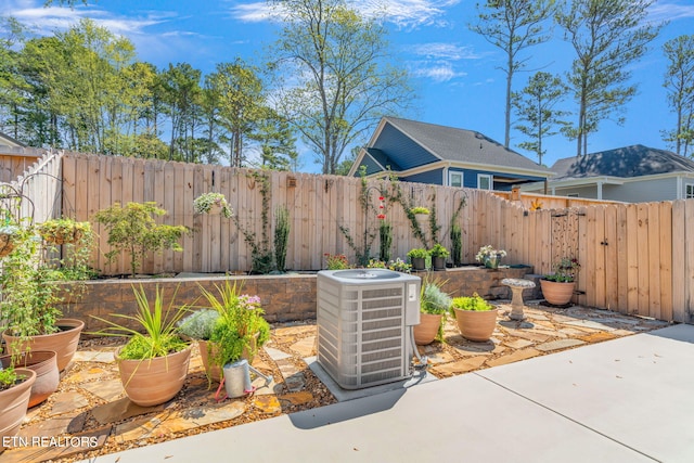 view of patio featuring cooling unit