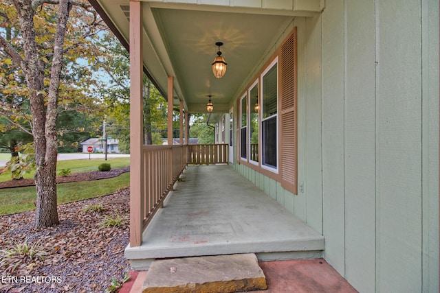 view of patio / terrace with a porch