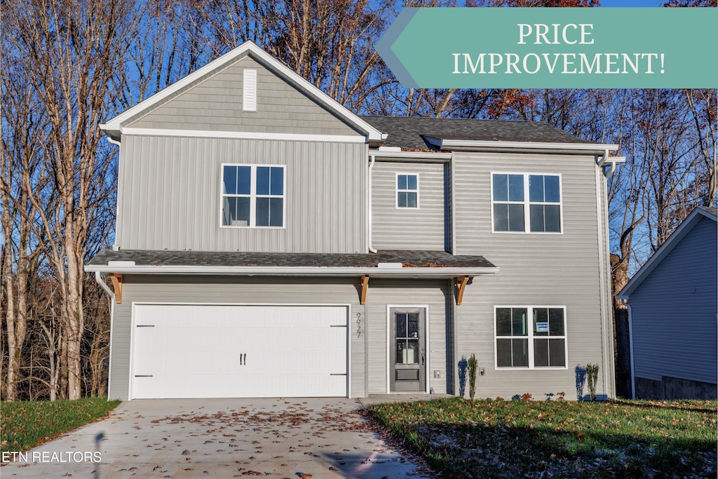 front facade featuring a garage