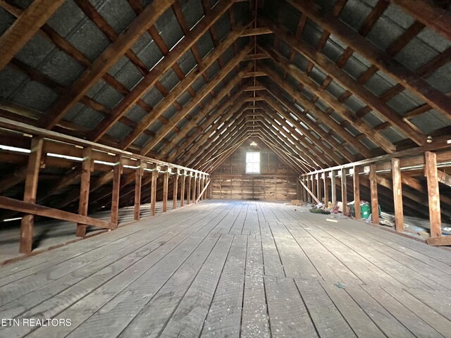 view of attic