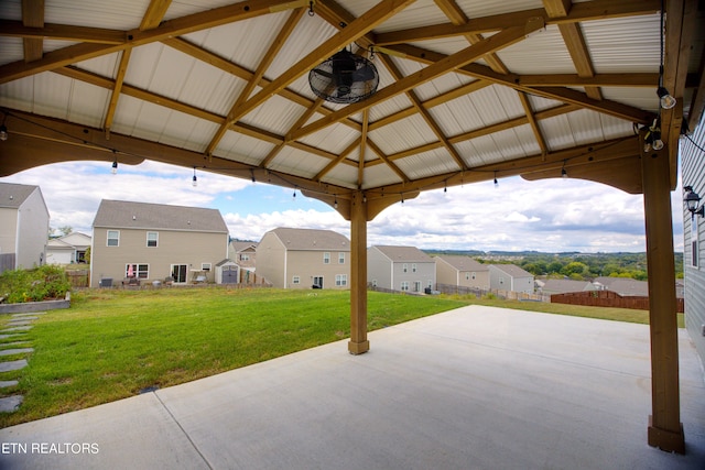 view of patio / terrace featuring a gazebo