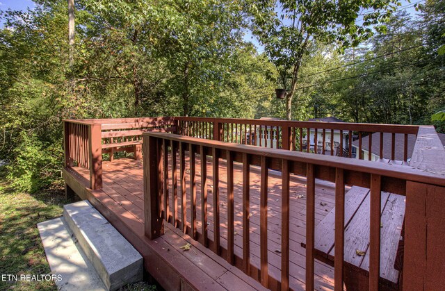 view of wooden deck