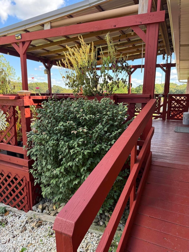 view of wooden terrace