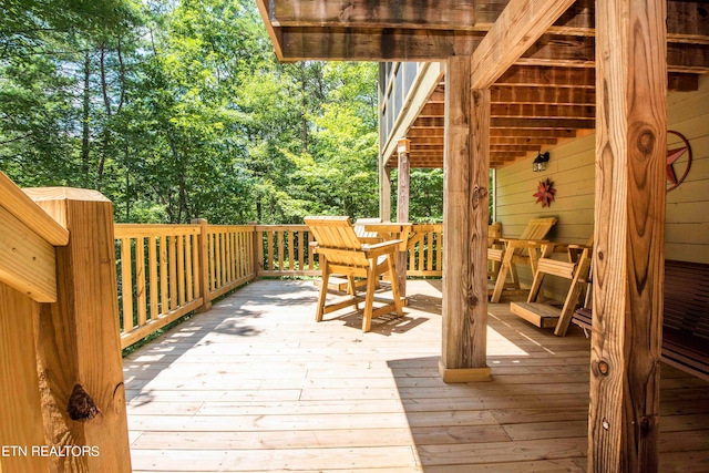 view of wooden terrace