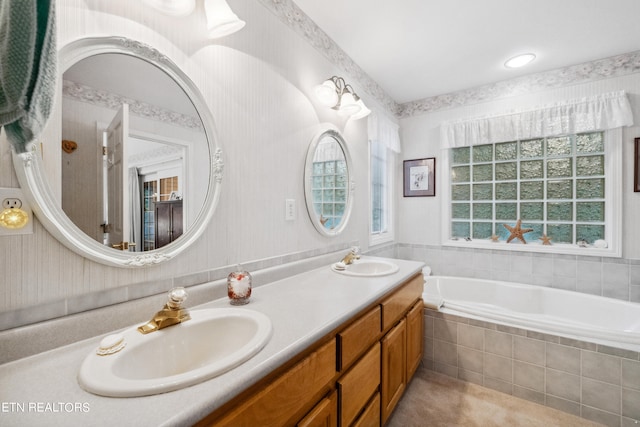 122 Vinita Ln, Loudon, TN 37774 - full bath featuring a garden tub, a sink, and double vanity