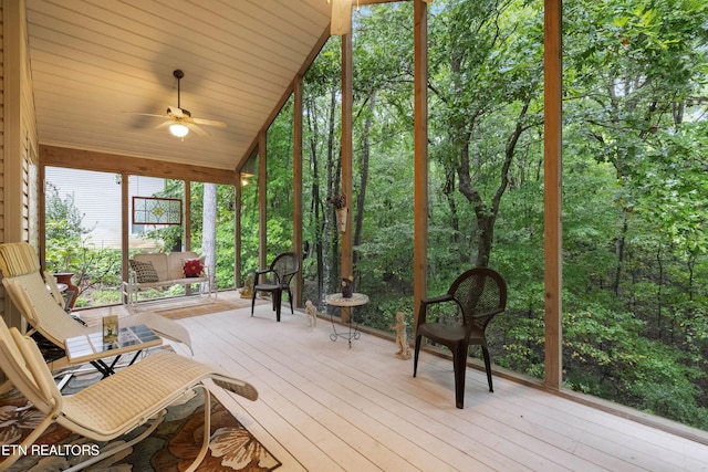 122 Vinita Ln, Loudon, TN 37774 - wooden deck with ceiling fan