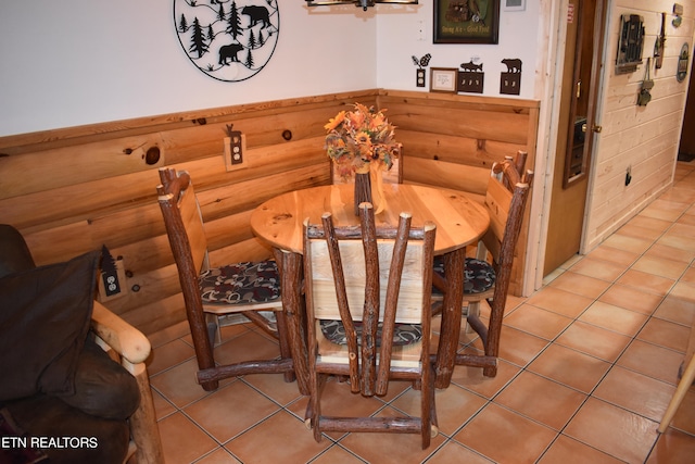 view of tiled dining area