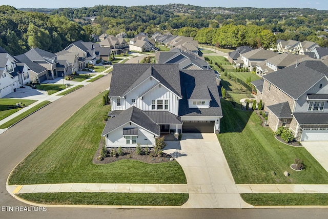 bird's eye view featuring a residential view