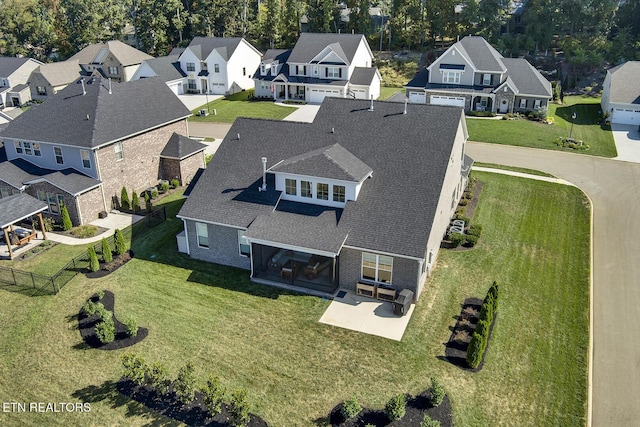 birds eye view of property featuring a residential view