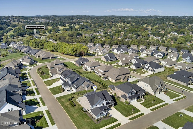 drone / aerial view featuring a residential view