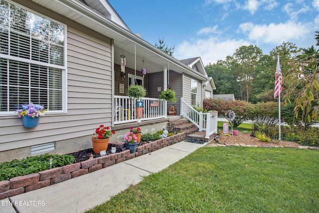 exterior space featuring a porch