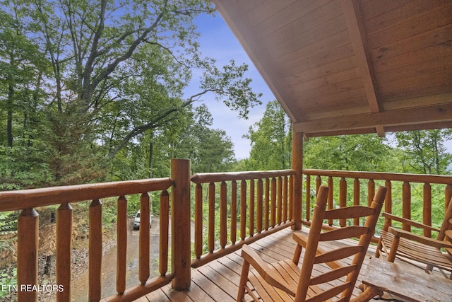 view of wooden deck