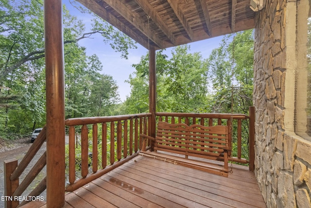 view of wooden deck