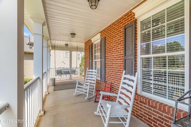 view of patio / terrace with a porch