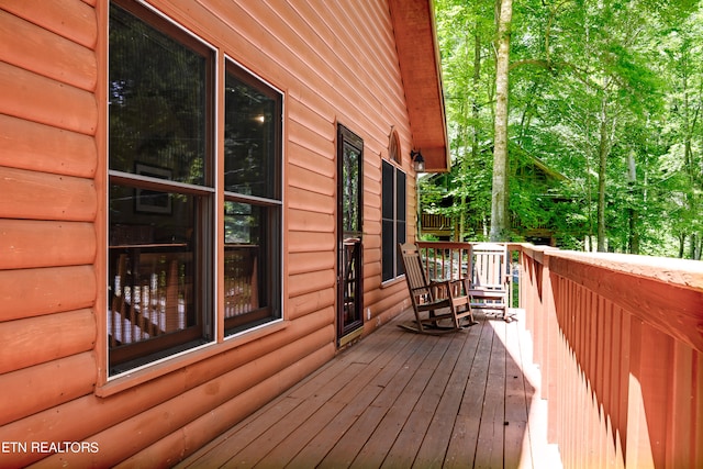 view of wooden deck