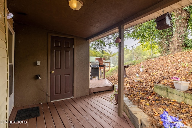 view of wooden deck