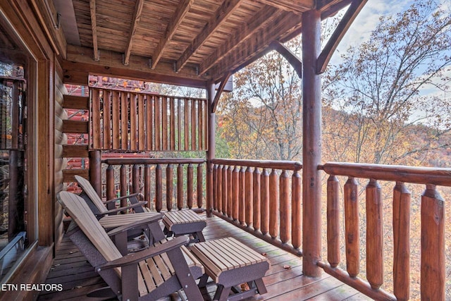 view of wooden terrace