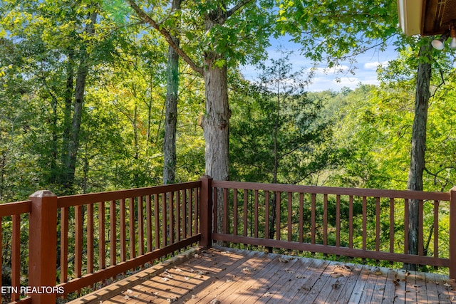 view of wooden deck