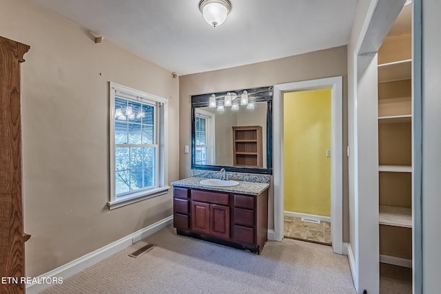 bathroom with vanity