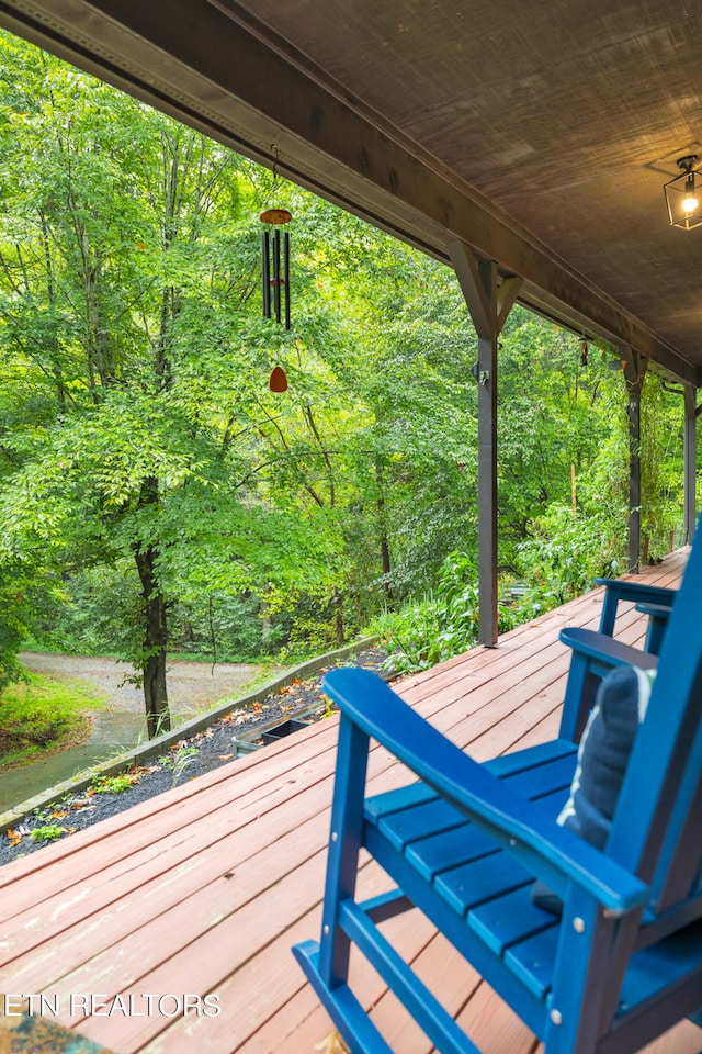 view of wooden terrace