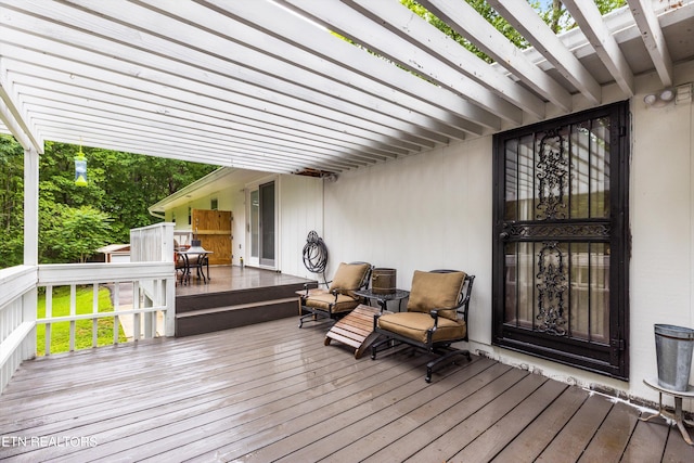 view of wooden terrace