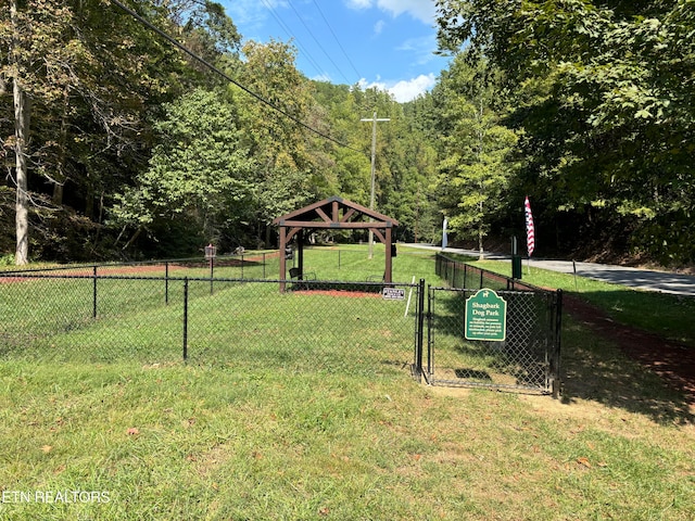 view of yard with a gazebo