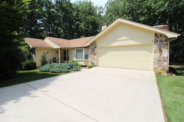 ranch-style house with a garage