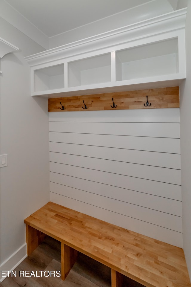 mudroom with baseboards