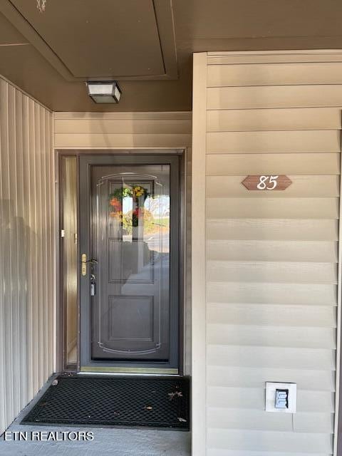 view of doorway to property