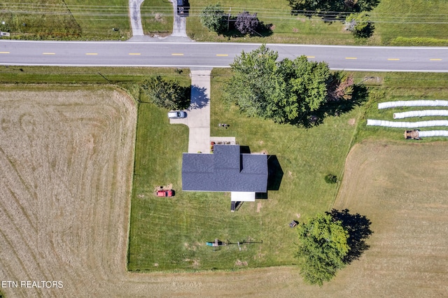 bird's eye view with a rural view