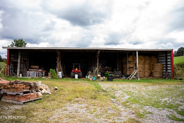 exterior space with an outdoor structure