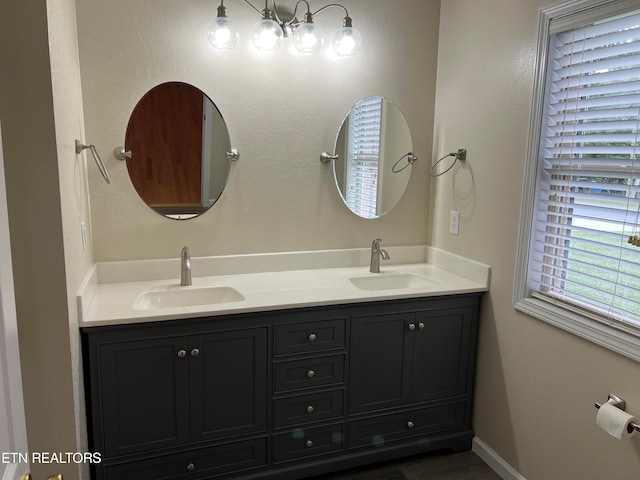 bathroom with vanity