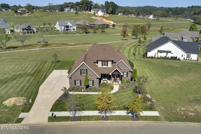 bird's eye view with a residential view