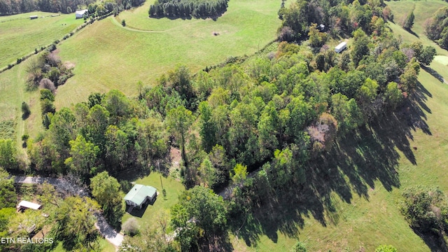 bird's eye view with a rural view