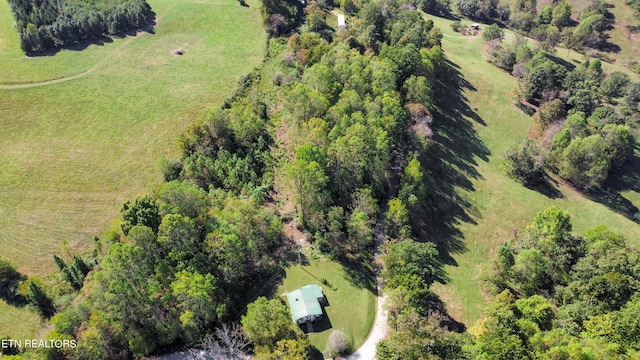 drone / aerial view with a rural view