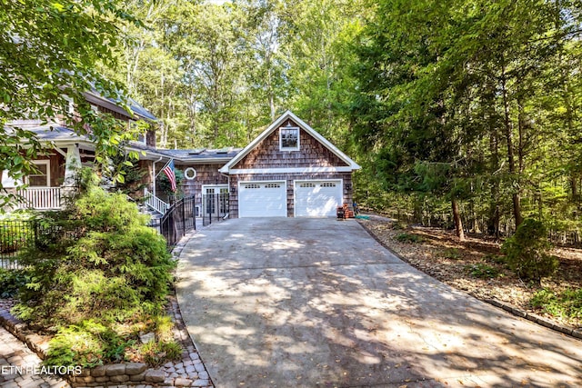 view of front of house featuring a garage