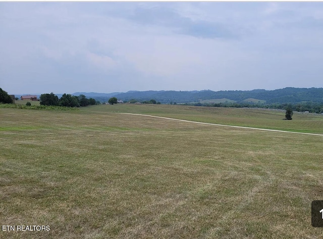 mountain view with a rural view