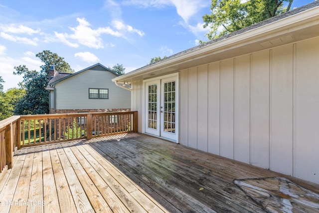 deck with french doors