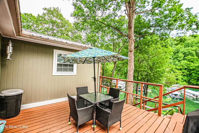 view of wooden deck