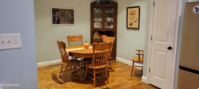 dining room featuring light wood-type flooring