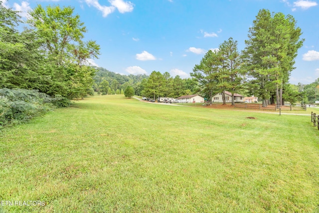 view of yard featuring a rural view