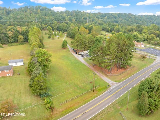 bird's eye view with a rural view