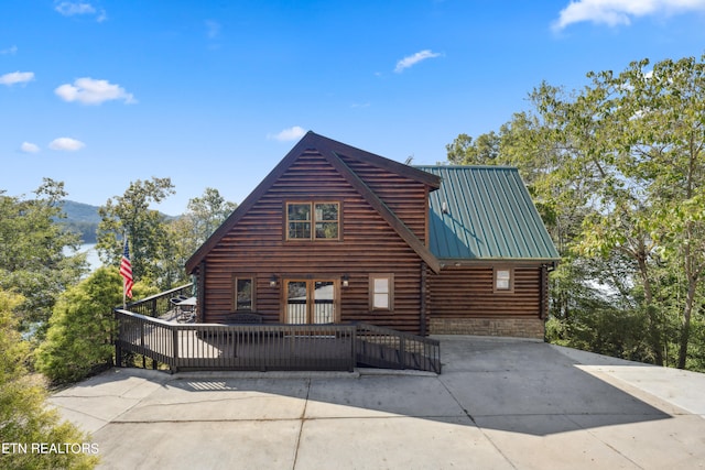 exterior space with a wooden deck