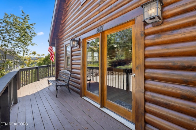 view of wooden deck