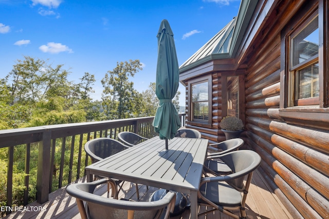 view of wooden terrace