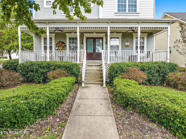 view of front of home featuring a porch