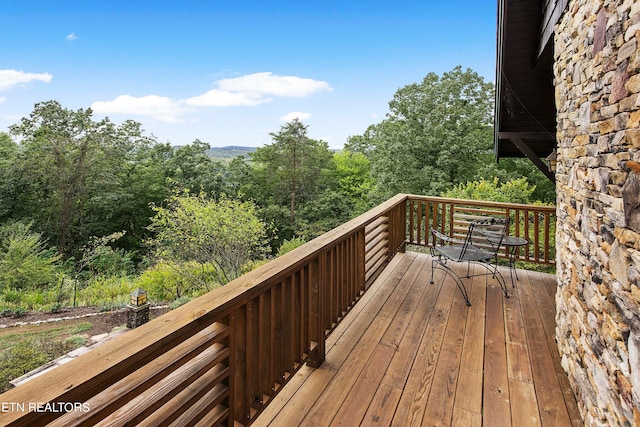 view of wooden terrace