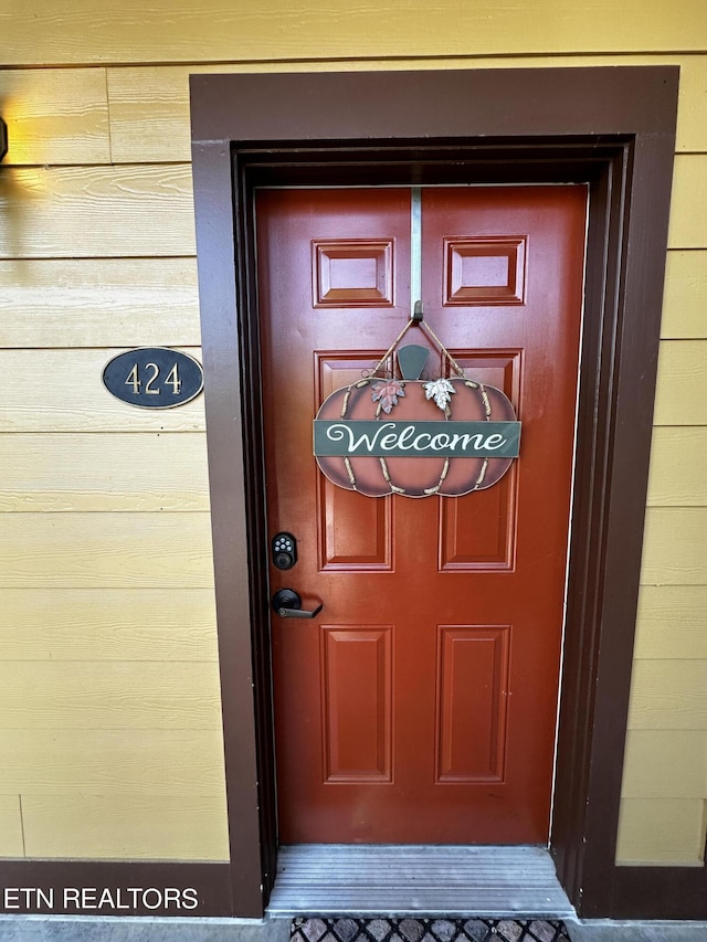 view of exterior entry