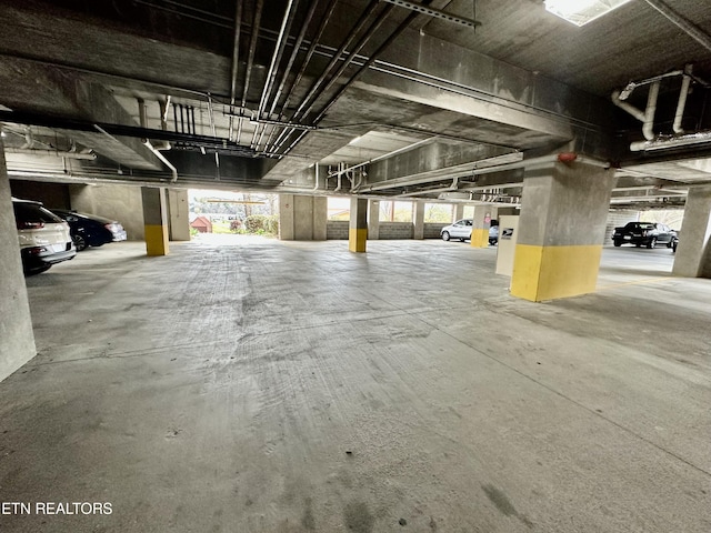 view of parking garage