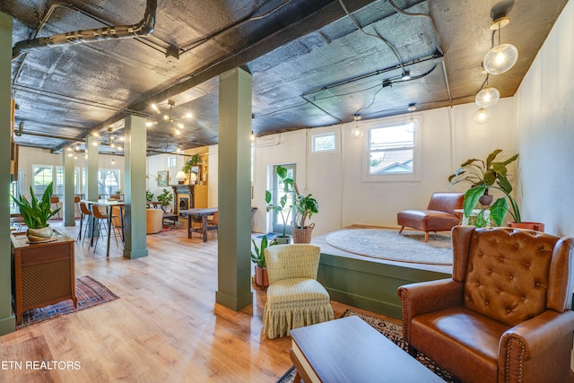 bedroom with wood-type flooring